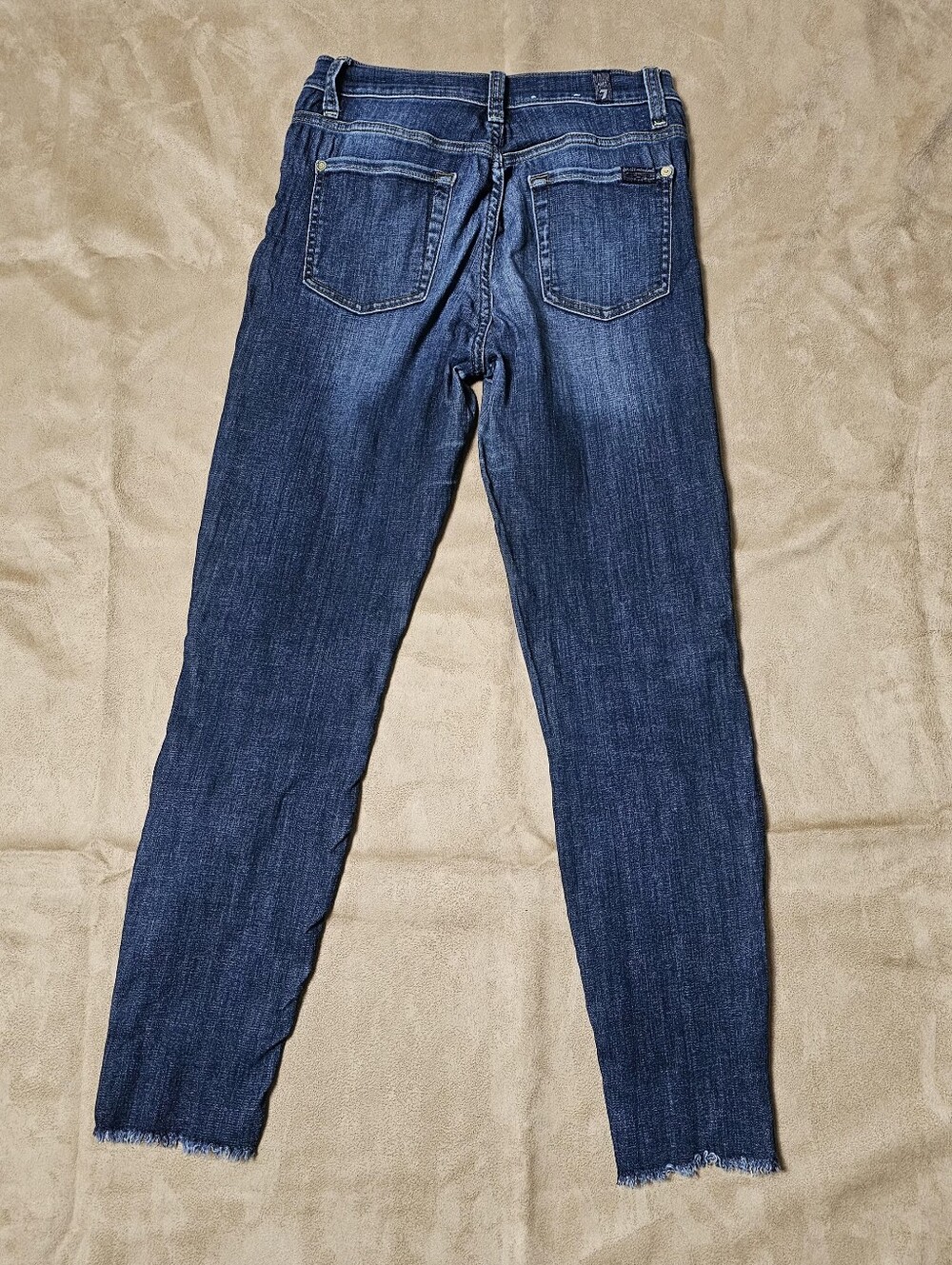 7 For All Mankind 98% Cotton High Waist Women's Dark Blue Skinny Jeans - Picture 2 of 13